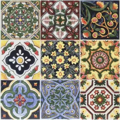 Carreaux  vintage peints à la main