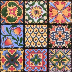 Carreaux  vintage peints à la main