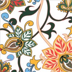Carreaux de céramique vintage art fleurs couleur