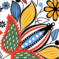 Carreaux de céramique vintage art fleurs couleur