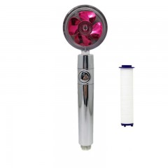Pommeau de douche avec hélice de ventilation intégrée