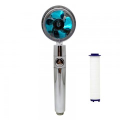 Pommeau de douche avec hélice de ventilation intégrée