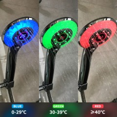 Pommeau de douche avec LED et affichage numérique de température