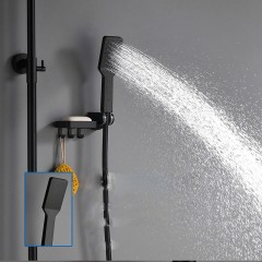 Ensemble de douche noire tout en  cuivre style européen pommeau de douche