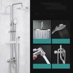 Pommeau de douche entièrement en cuivre peut être soulevée et abaissé