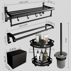 Etagère porte-serviettes en aluminium pour  salle de  bain