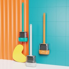 Brosse de toilette murale en silicone