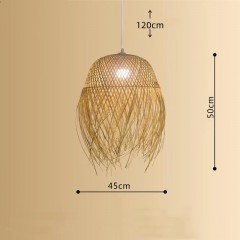 Lustre hyper créatif tissé en bambou