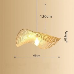 Lustre hyper créatif tissé en bambou