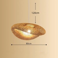 Lustre hyper créatif tissé en bambou