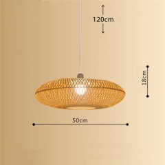 Lustre hyper créatif tissé en bambou