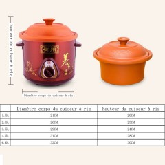 Casserole électrique en céramique grande capacité 1.5-6L