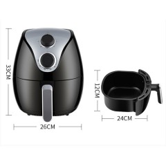 Friteuse électrique grande capacité , Friteuse sans fumée , Friteuse multifonctionnelle pour la maison,