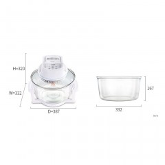 Friteuse intelligente 12L  Four à ondes lumineuses  Friteuse électrique multifonctionnelle  Four à air chaud 110V