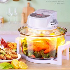 Friteuse intelligente 12L  Four à ondes lumineuses  Friteuse électrique multifonctionnelle  Four à air chaud 110V