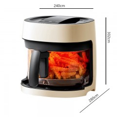 Friteuse à air domestique grande capacité intelligente sans huile,  petite machine à frites électrique automatique multifonctionnelle