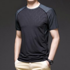 T-shirt extérieur à séchage rapide pour hommes Ice Silk col rond Speed Dry