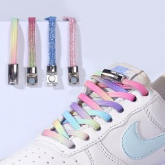 Chaussures de sport colorées Lacets Flat Magnetic Boucle sans attaches