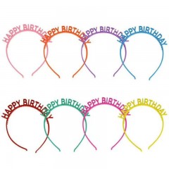 Bandeaux pour cheveux de fête d'anniversaire en plastique multicolore