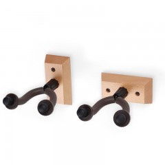 Support d'accrochage mural  avec base en bois  pour guitare
