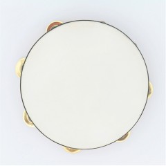 DICHI  Tambourin à 6 cloches  en cuir de vache avec une cloche dorée