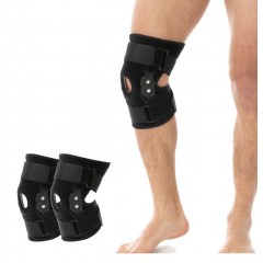 genouillères de sport antidérapant avec plaque d'acier