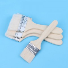 Pinceau  à huile avec brosse en laine à long manche en bois