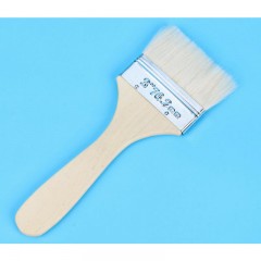 Pinceau  à huile avec brosse en laine à long manche en bois