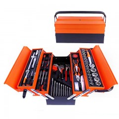 NAWEI Outils de réparation automobile  ensemble de 85 pièces pliant trois couches d'acier chrome alun