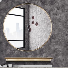 Miroir rond  aluminium pour salle de bain