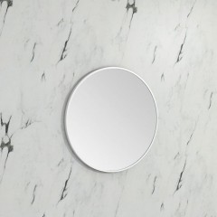 Miroir rond  aluminium pour salle de bain