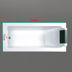 Bain en acrylique encastré