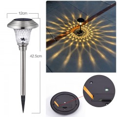 Luminaire  LED de sol de pelouse extérieure étanche en acier inoxydable