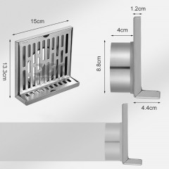 Siphon de sol en L inox type 304 rangée latérale