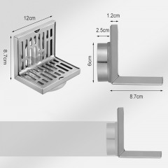 Siphon de sol en L inox type 304 rangée latérale