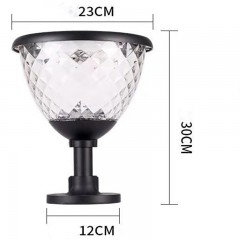 Lampe pilier solaire extérieure étanche à LED