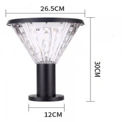 Lampe pilier solaire extérieure étanche à LED