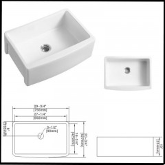Lavabo en céramique encastré