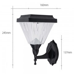 Lampe solaire murale LED pour éclairage à l'extérieur imperméable garde