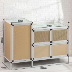 Armoire de cuisine en alliage d'aluminium
