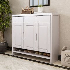 Armoire à chaussures en bois massif et caoutchouc avec tiroirs armoire de rangement