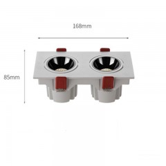Lampe lumière de grille encastrée LED double tête