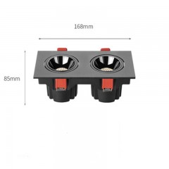 Lampe lumière de grille encastrée LED double tête