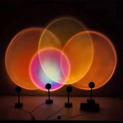 lampe de projection LED coucher de soleil  arc en ciel