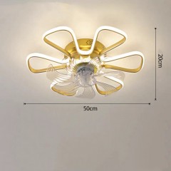 Ventilateur de plafond LED chambre à coucher simple
