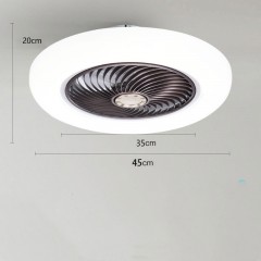 Ventilateur de plafond  avec lumière intégrée ultra-mince aspiration top maison LED