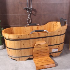 Baignoire épaissie en bois de cèdre