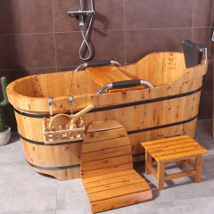 Baignoire épaissie en bois de cèdre