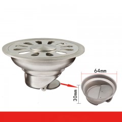 Siphon de sol Inox 304 déodorant auto-obturant