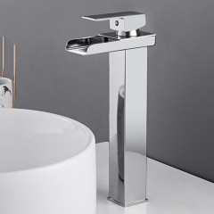 Robinet de lavabo tout en cuivre à un trou robinet froid et chaud